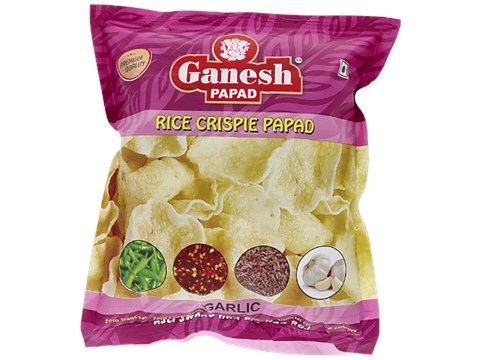 Ganesh Papad Garlic Papad - Rice Crispy, 150 g