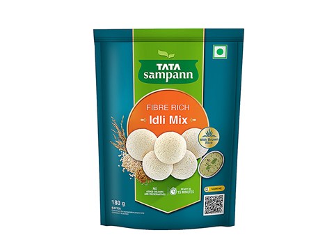 Tata Sampann Fibre Rich Idli Mix, Ready to Cook Mix, Soft & Tasty Idlis, 180 g