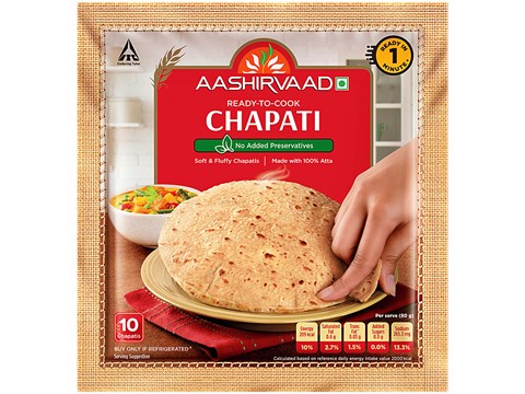Aashirvaad Ready To Cook Chapati, 400 g
