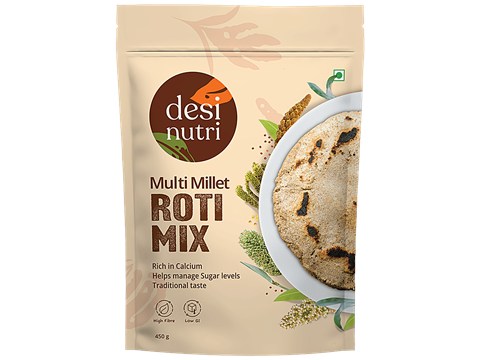 Desi Nutri Multi Millet Roti Mix - Rich In Calcium & Fibre, 450 g