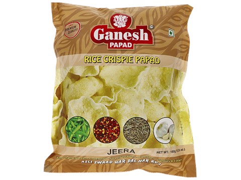 Ganesh Papad Jeera Papad - Rice Crispy, 150 g