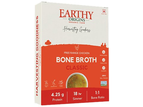Earthy Origins Classic Free Range Chicken Bone broth For Humans, 200 ml