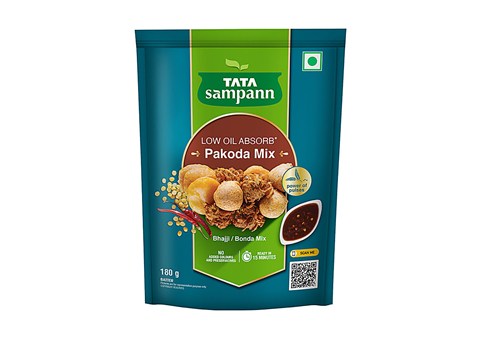 Tata Sampann Low Oil Absorb Pakoda Mix, Ready To Cook Mix, Power Of Pulses, 180 g
