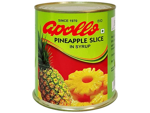 Apollo Pineapple Slice - In Syrup, Distinct Flavour & Taste, 850 g