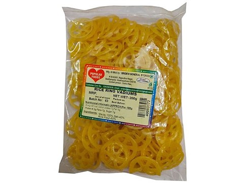 Popular Foods Applam Rice Ring Vadiums, 200 g