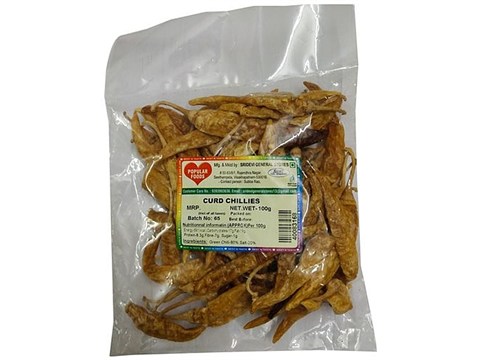 Popular Foods Curd Chillies, 100 g