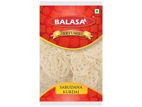 Balasa Sabudana Kurdai Papad/Fryums - Crispy, 100 g
