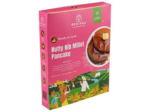 Revival Nutty Nib Millet Pancake Mix, 200 g