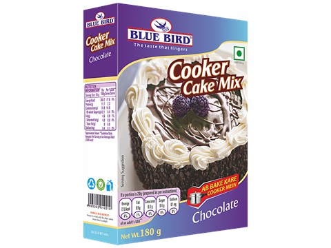 Blue Bird Cooker Cake Mix - Chocolate, Rich, Buttery & Moist, 180 g