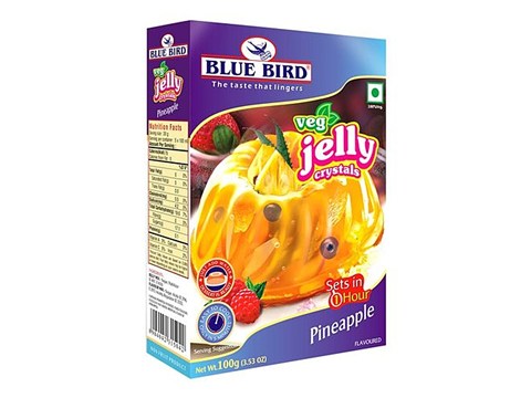 Blue Bird Jelly Crystals - Pineapple, Veg, 100 g