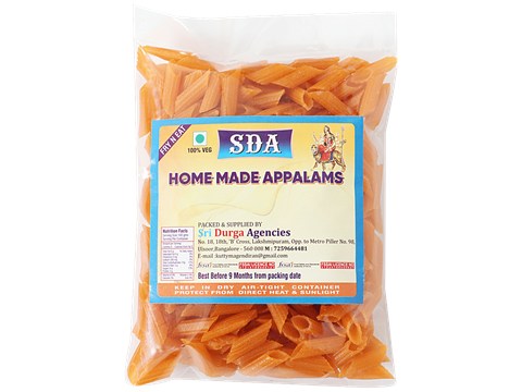 SDA  Homemade Appalams/Papad - Tube, Fry & Eat, 150 g