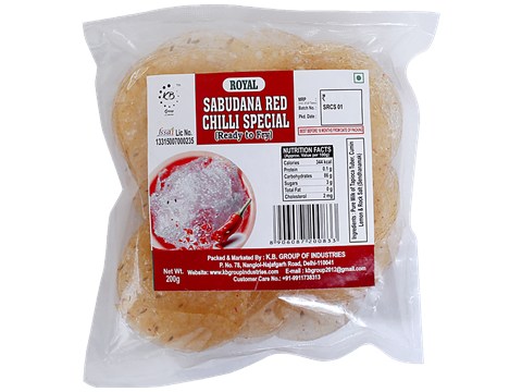 Royal Sabudana Papad Red Chilli Special, 200 g