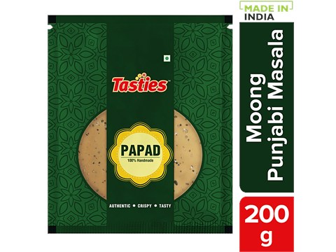 Tasties Handmade Papad - Moong Punjabi Masala, 200 g