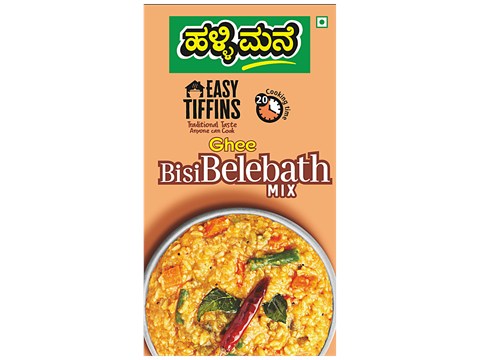 Hallimane Easy Tiffins Ghee Bisibele Bath Mix - Healthy & Tasty, 200 g