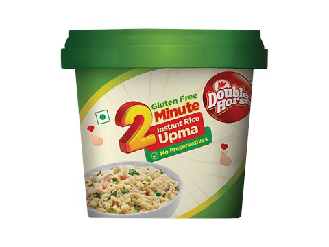 Double Horse Gluten Free 2 Minute Instant Rice Upma, 80 g