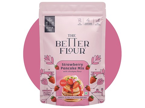 The Better Flour Strawberry Pancake Mix - Chickpea Flour, 150 g