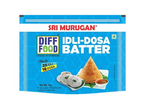 Sri Murugan Idli Dosa Batter -Fresh, Soft, Delicious, Authentic Taste, Flavour, 1 kg
