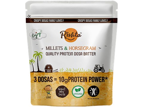 Rishta Millets & Horsegram Quality Protein Dosa Batter, 800 g