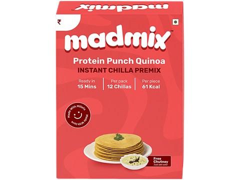 Madmix Protein Punch Quinoa Instant Chilla Premix - With Free Chutney, 270 g