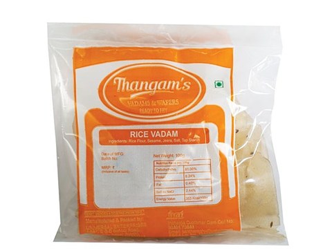 Thangams Vadam - Rice, 100 g