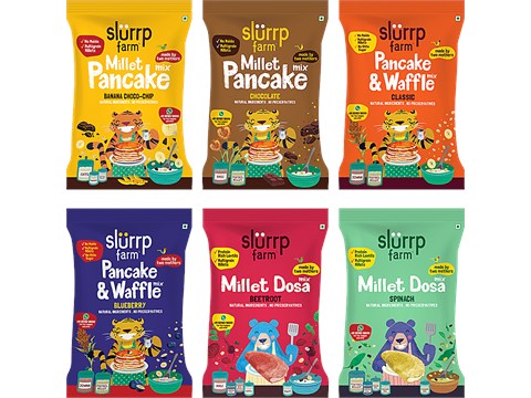 Slurrp Farm Millet Pancake & Dosa Trial Pack Combo - No Maida, Instant Healthy Breakfast, 50 g