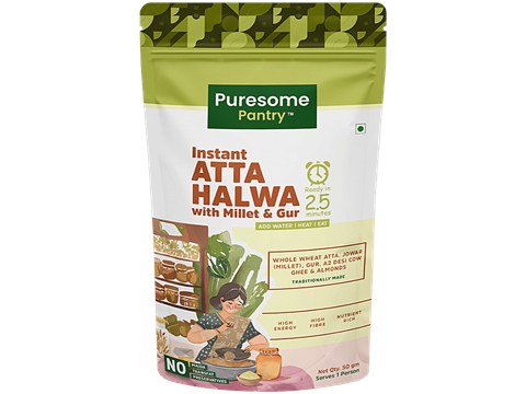 Puresome Pantry Instant Atta Halwa With Millet & Gur, 50 g