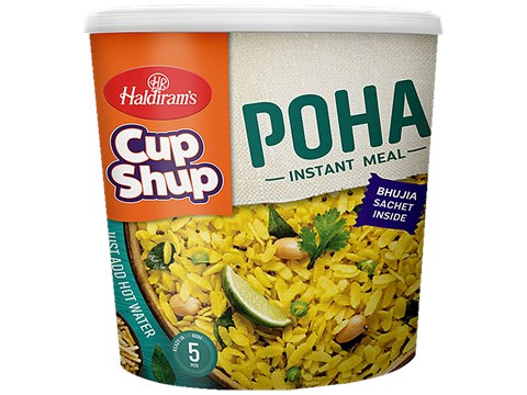 Haldiram's Cup shup Poha with Bhujia sachet, 80 g