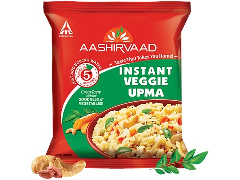 Aashirvaad Instant Veggie Upma, 60 g
