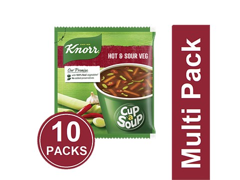Knorr Hot Sour Cup A Soup Real Vegetables, 10x10.5 g