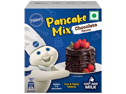 Pillsbury Pancake Mix - Chocolate Flavour, Makes Soft & Fluffy Pancakes, 180 g