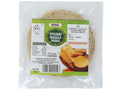 Royal Punjabi Masala Papad - 5'', 200 g