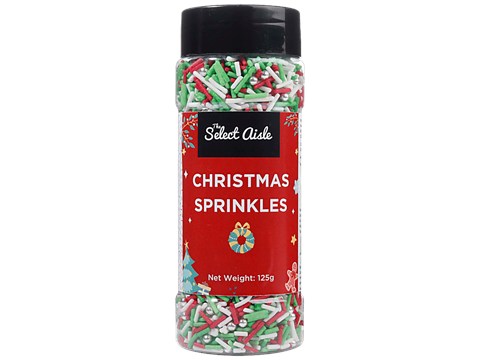 The Select Aisle Christmas Sprinkles - Sweet, Tempting, Colourful, 125 g