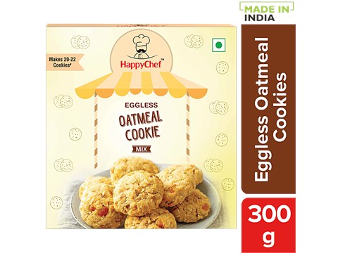 HappyChef Eggless Oatmeal Cookie Mix - Quick & Easy, 300 g