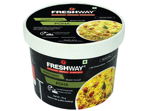 Freshway Ready To Eat Poha - Natural, No Added Colours Or Preservatives, 80 g