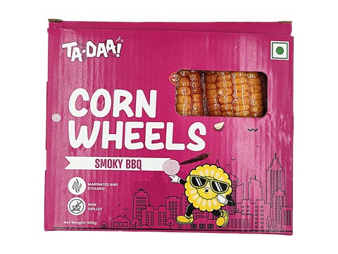 Tadaa Marinated & Steamed Sweet Corn Cobs - Smoky BBQ, 2 pcs