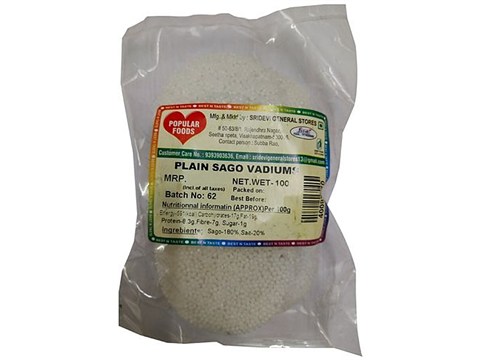 Popular Foods Applam Plain Sago Vadiums, 100 g