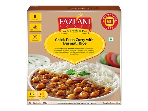 Fazlani Foods Chick Peas Curry - Basmati Rice, 300 g