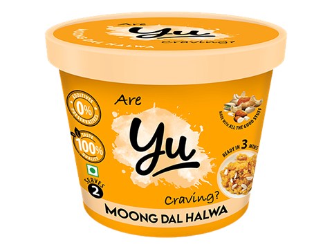 Yu Moong Dal Halwa - Instant, Handcrafted, Ready-Made Indian Sweet, 80 g