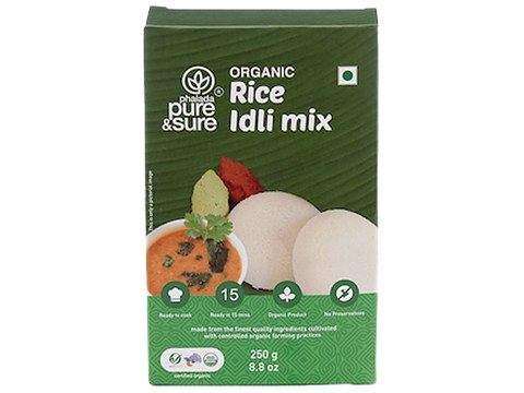 Phalada Pure & Sure Organic Rice Idly Mix - Nutritious, Rich In Protein, 250 g