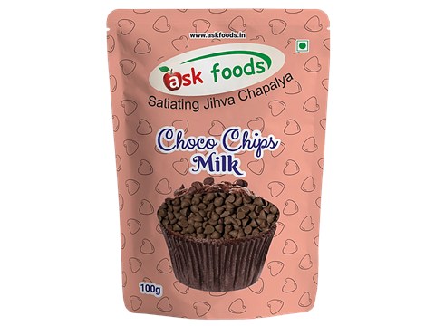 Ask Foods Choco Chips - Milk, 100 g
