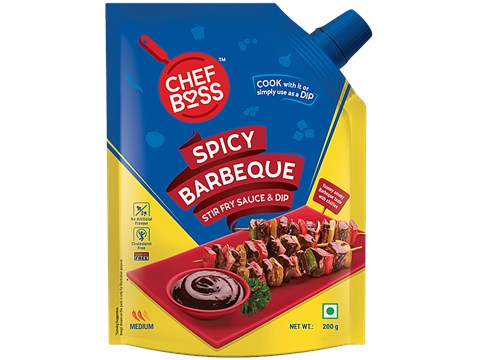 ChefBoss Stir Fry Sauce & Dip - Spicy Barbeque, Suitable For Veg & Non-Veg Preparations, 200 g
