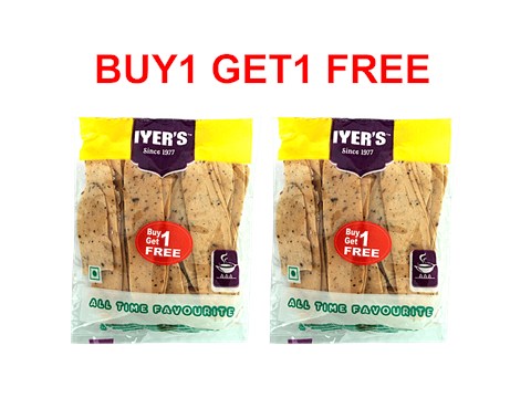 Iyers  Masala Papad - Long Chips, 120 g