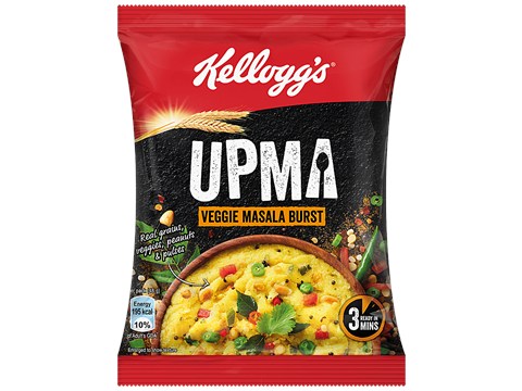 Kellogg's Upma - Veggie Masala Burst, Ready To Cook, 48 g