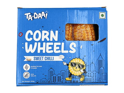 Tadaa Marinated & Steamed Sweet Corn Cob - Sweet Chilli, 2 pcs