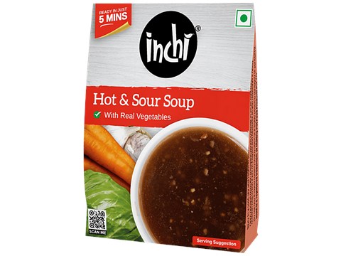 Inchi  Hot & Sour Soup With Real Vegetables - Cook-Up For Any-Time, Ready In 5 Minutes, 48 g