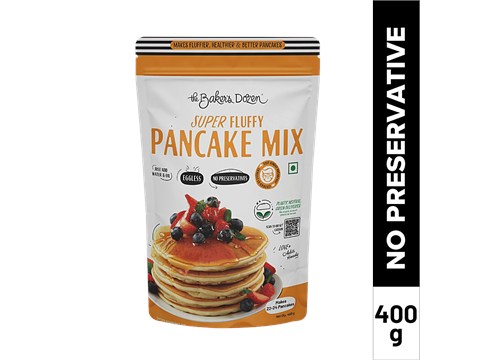 The Baker's Dozen Super Fluffy Pancake Mix - Eggless, No Preservatives, 400 g
