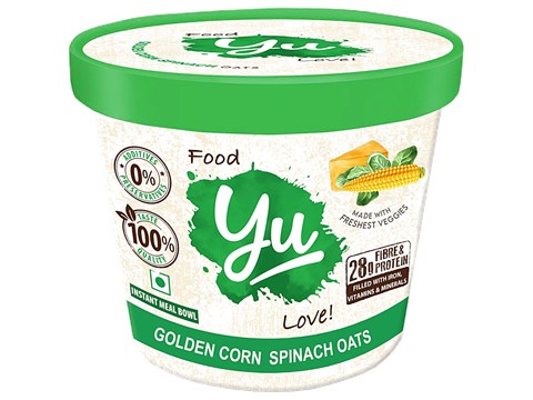 Yu Golden Corn Spinach Oats - Healthy Breakfast, Rich In Iron, 45 g