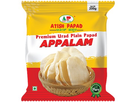 Atish  Papad - Special Udad Plain No. 2, 200 g