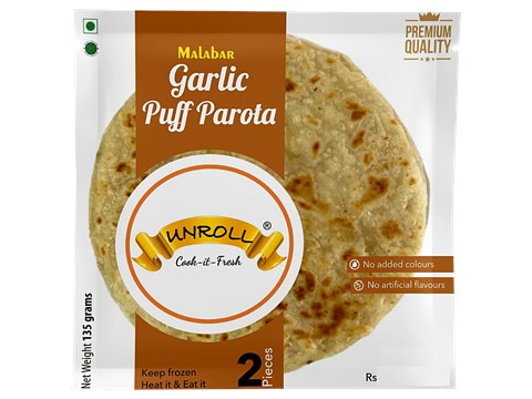 Unroll Garlic Puff Parota - Cook It Fresh, Healthy & Nutritious, 135 g