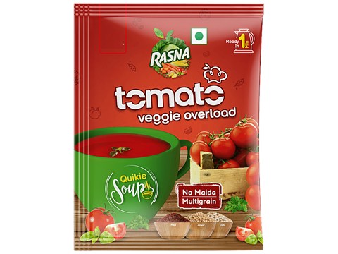 Rasna Tomato Veggie Overload Quickie Soup - Multigrain, No Maida, Single Pack, 18 g